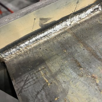 Steel welding detail by Minnis Builders Co.