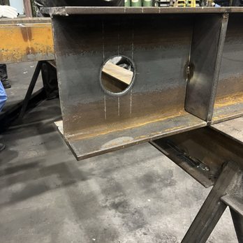 Welded steel frame fabrication by Minnis Builders Co.